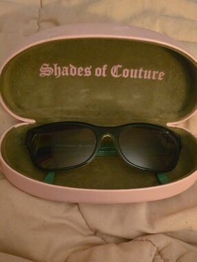 Juicy Couture Pink Case with Black Sunglasses